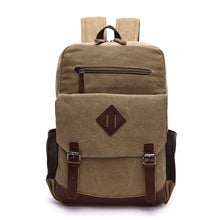 Charger l&#39;image dans la galerie, Men&#39;s Laptop Backpack Wash Canvas Solid Color
