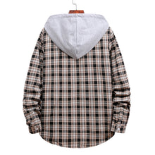 Load image into Gallery viewer, Men Plaid Hooded Shirt
