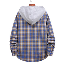 Charger l&#39;image dans la galerie, Men Plaid Hooded Shirt
