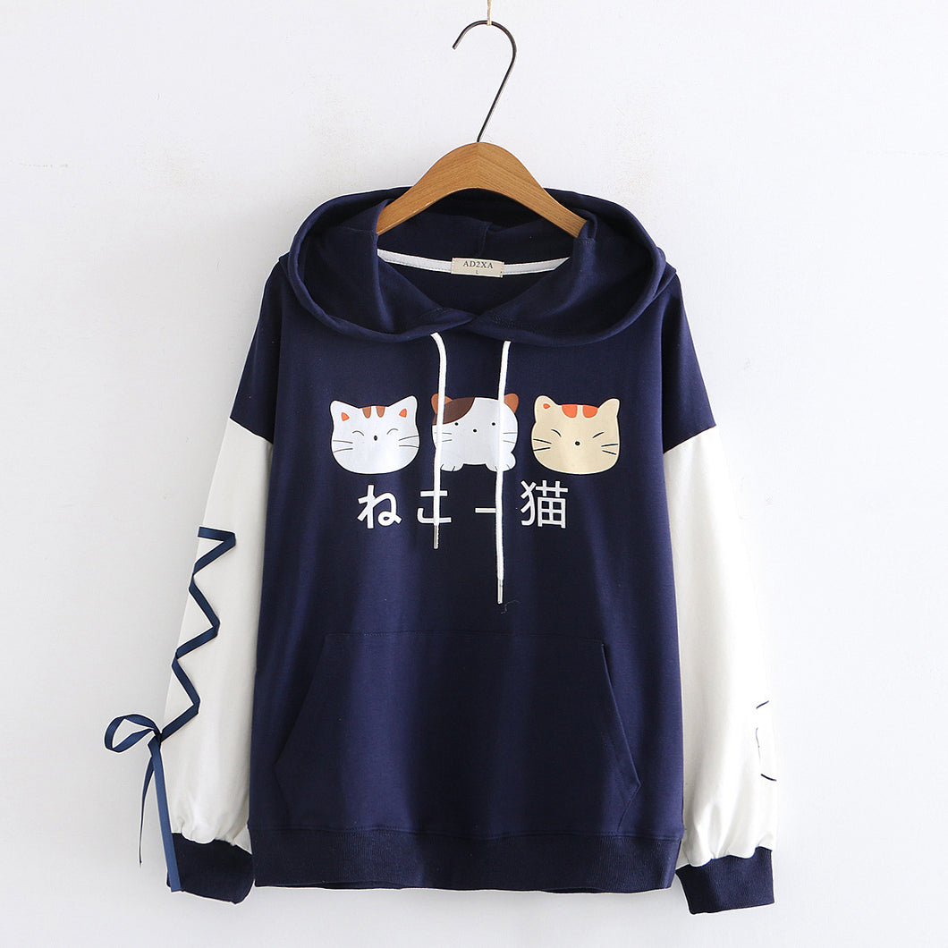 Cat printed sweater