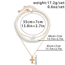 Charger l&#39;image dans la galerie, 3-piece Set Of Starfish Shell Pearl Necklace
