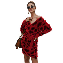 Load image into Gallery viewer, Long Dress Sleeves Leopard
