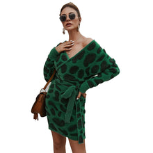 Load image into Gallery viewer, Long Dress Sleeves Leopard
