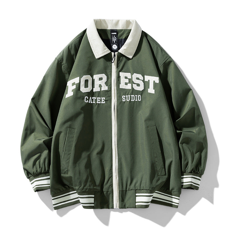 Lapel Baseball Jacket