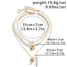 Charger l&#39;image dans la galerie, 3-piece Set Of Starfish Shell Pearl Necklace
