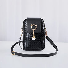 Load image into Gallery viewer, Mobile Phone Bags Women Woven Pearl Tassel Cover Type Crossbody Shoulder Bag
