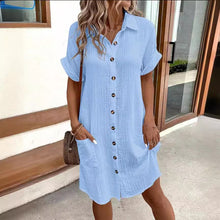 Load image into Gallery viewer, Short Sleeve Shirt Dress
