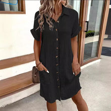 Load image into Gallery viewer, Short Sleeve Shirt Dress
