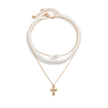 Charger l&#39;image dans la galerie, 3-piece Set Of Starfish Shell Pearl Necklace
