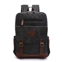 Charger l&#39;image dans la galerie, Men&#39;s Laptop Backpack Wash Canvas Solid Color
