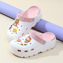 Load image into Gallery viewer, Muffin With Platform Sandals Women Outside Wear Covered Head Slippers
