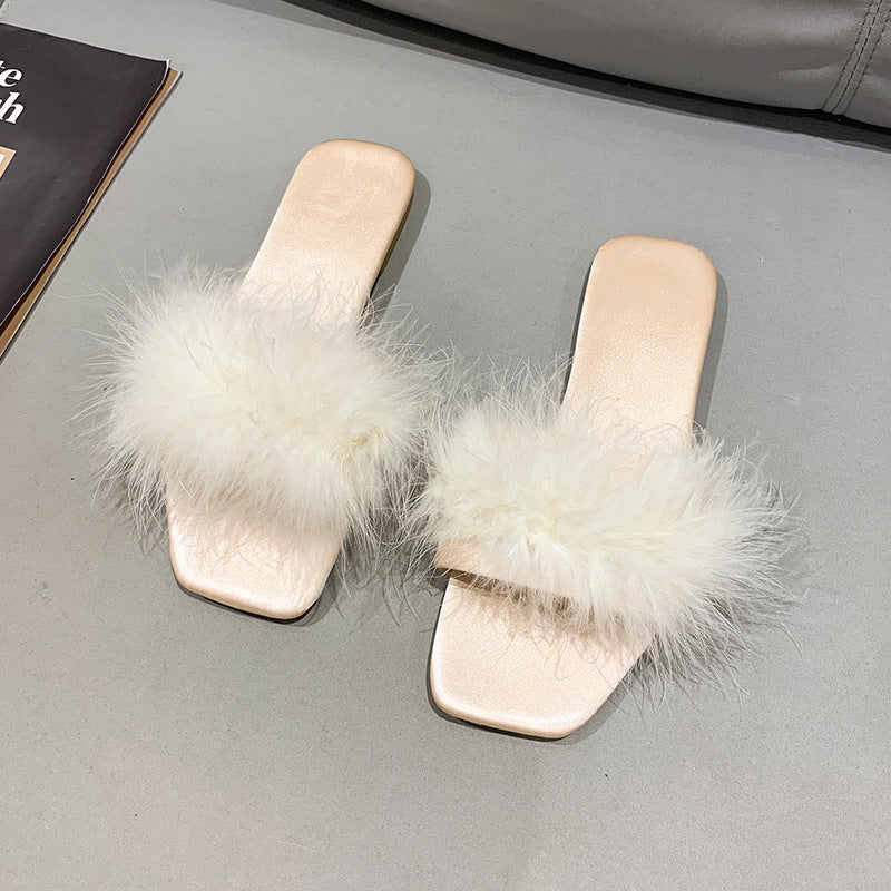 Feather Slippers