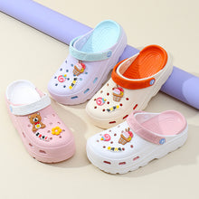 Load image into Gallery viewer, Muffin With Platform Sandals Women Outside Wear Covered Head Slippers
