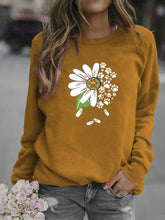 Load image into Gallery viewer, Floral Round Neck Sweater
