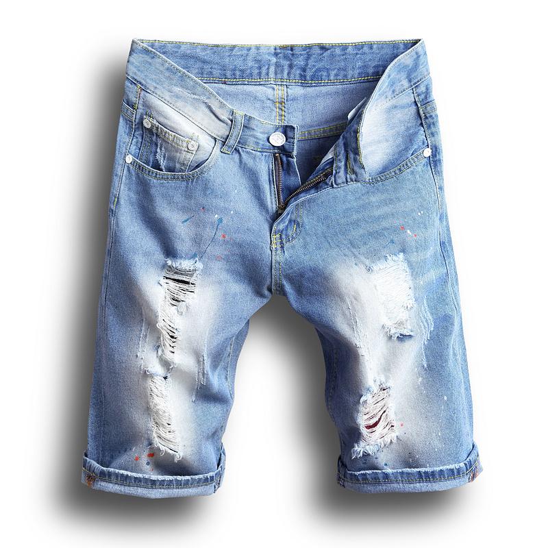 Men's Shorts Ripped Jean