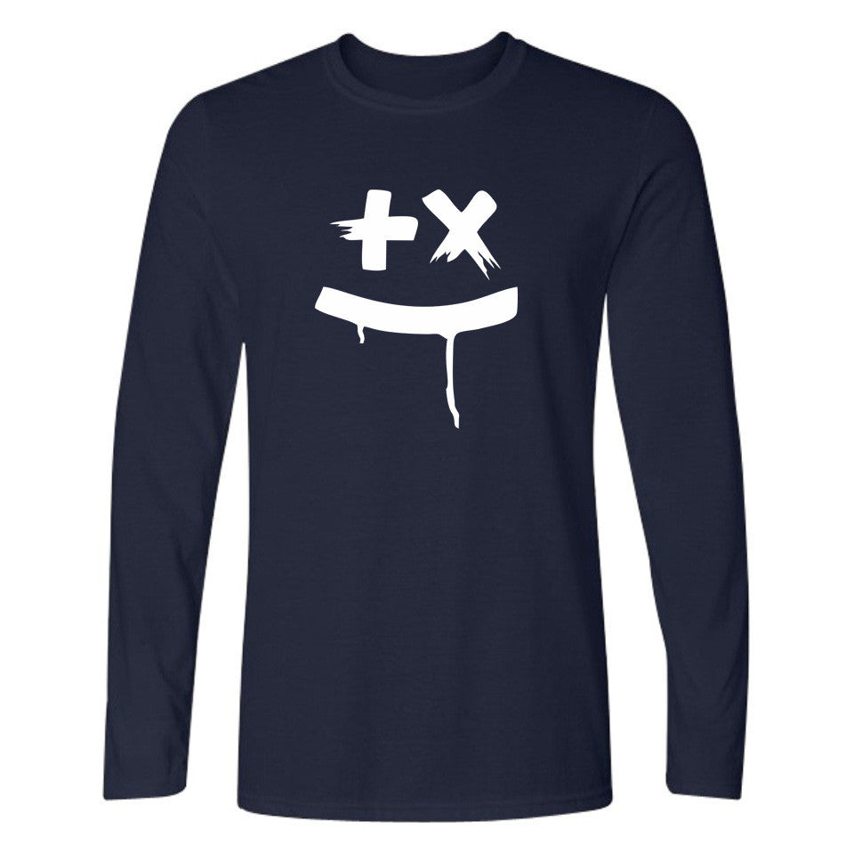 Men's Smiley Face Print Long-Sleeved T-Shirt