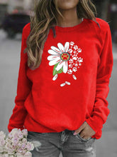 Load image into Gallery viewer, Floral Round Neck Sweater
