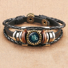 Load image into Gallery viewer, Fashion Zodiac Leather Bracelet
