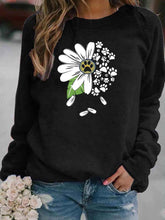 Load image into Gallery viewer, Floral Round Neck Sweater
