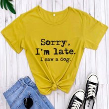 Load image into Gallery viewer, Dog lover letter print T-shirt
