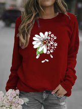 Load image into Gallery viewer, Floral Round Neck Sweater
