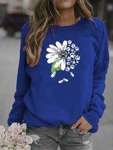 Load image into Gallery viewer, Floral Round Neck Sweater
