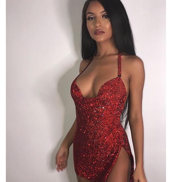 Mini Red Diamond Dress