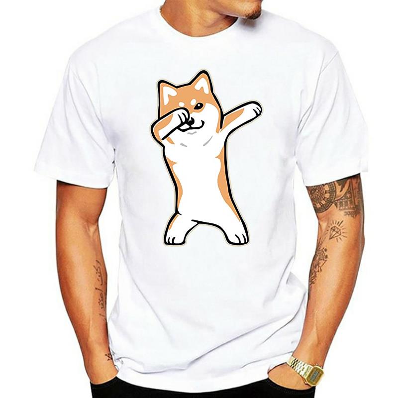 Men's Oversized Dog Meme Print Crew Neck T-Shirt