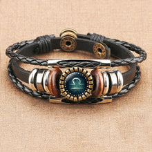 Load image into Gallery viewer, Fashion Zodiac Leather Bracelet
