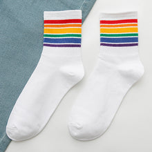 Load image into Gallery viewer, Rainbow Women&#39;s Cotton Socks
