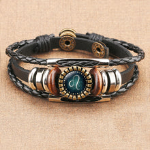 Load image into Gallery viewer, Fashion Zodiac Leather Bracelet
