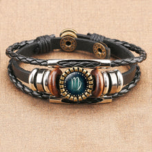 Charger l&#39;image dans la galerie, Fashion Zodiac Leather Bracelet
