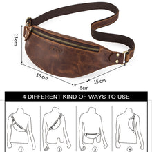 Load image into Gallery viewer, Leather Men&#39;s Waist Bag
