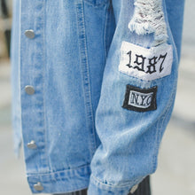 Load image into Gallery viewer, Mind Ripped Denim couple Jacket
