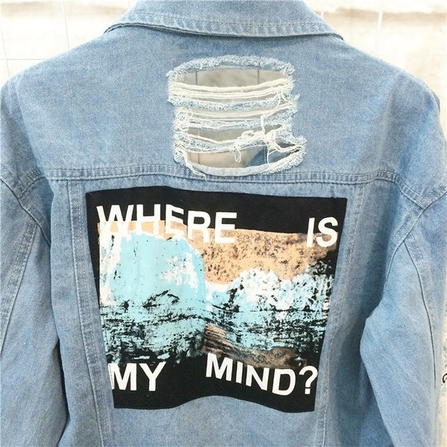 Mind Ripped Denim couple Jacket