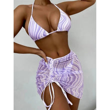 Charger l&#39;image dans la galerie, Sexy Tie Dye Women Three-pieces Bikini
